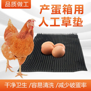 散养鸡产蛋箱人工草垫鸡窝塑料橡胶垫种鸡下蛋窝用蛋托垫仿真草垫