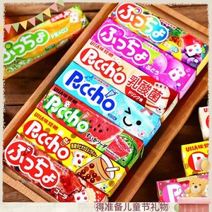 日本UHA悠哈味觉糖果条装普超袋装夹心喜糖果汁软糖进口儿童零食