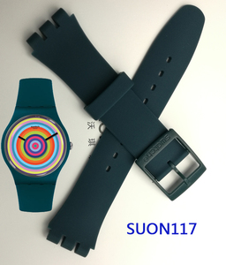 斯沃琪Swatch手表带 原装正品硅胶表带19mm旋转陀螺SUON117