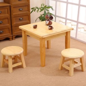 实木小方桌家用矮桌吃饭四方桌子复古客厅棋牌桌阳台木头桌正方形