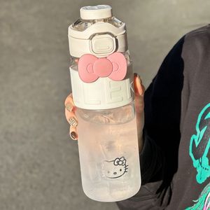 日本代购GP水杯女夏季大容量高颜值tritan便携学生运动双饮吸管杯