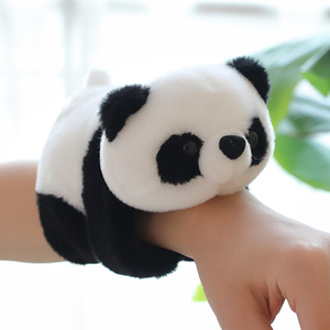 可爱熊猫玩偶啪啪圈水豚儿童手环生日礼物女孩毛绒玩具布娃娃公仔