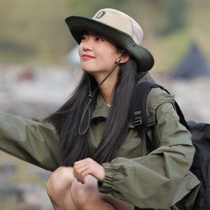 西部牛仔帽女士遮阳防晒网眼速干户外登山旅游渔夫帽男钓鱼帽子秋