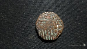 印度14世纪前后朱罗王朝外星人章鱼人打制币铜币