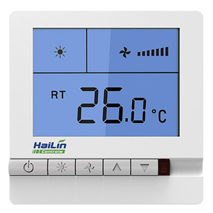 海林中央空调控制面板温控器大液晶开关面板两管制带背光遥控功能