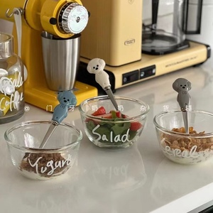 2023新款家用玻璃碗宿舍用学生微波耐高温透明燕麦酸奶早餐碗餐具