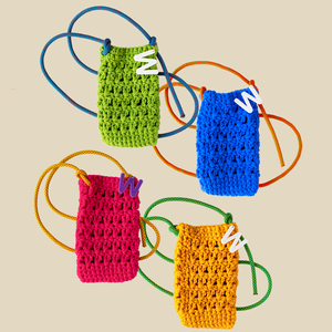织呀KnitA… 纯手工毛线编织iPhone手机包可爱斜挎