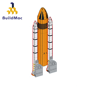 BuildMOC太空系列发现号航天飞机发射助推器中国拼插拼装积木玩具