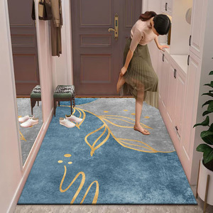 防滑入户地垫进门地毯卧室门口客厅蓝色卫生间厨房门垫吸水可裁剪