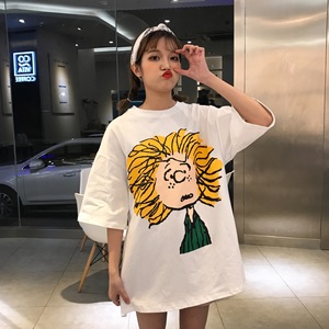 衣服女棉2019夏季韩版新款女式短袖T恤女学院风上衣女装