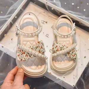 女童鞋儿童公主凉鞋2024新款夏季宝宝中大童小女孩软底仙女鞋露趾
