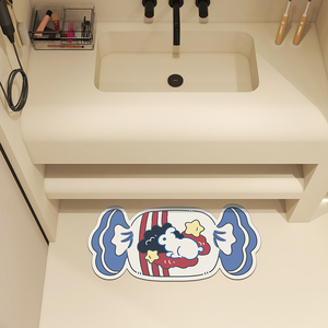 大白兔奶糖系列硅藻泥吸水软垫卫生间门口吸水地垫浴室速干脚垫子