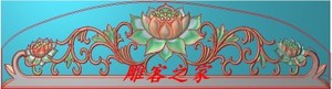 雕客之家精雕图新款莲花荷花佛龛神龛神楼帽头顶花雕刻浮雕图纸