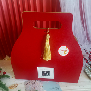 创意手提盒 新年通用礼品盒 定制水果干坚果雪花酥礼盒烘焙包装盒