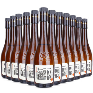 北京二锅头42度一担粮逗号480ml*12瓶国产清香型粮食白酒