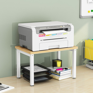 新热敏打印机架子桌面双层收纳置物架简约办公室桌边针式复印机架