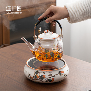 围炉煮茶电陶炉茶炉光波磁炉室内家用茶壶玻璃煮茶器煮茶炉套装