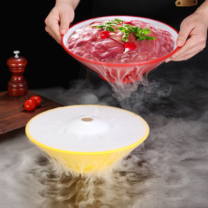 火锅密胺餐具商用四川网红腰片盘牛肉毛肚装盘创意鸭肠火锅干冰盘
