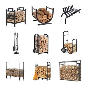 壁炉工具金属柴火架木柴储木架堆放防潮摆放铁艺木柴架简约收纳架