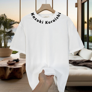 Kazuki Kuraishi/仓石一树高端品牌短袖T恤男士夏季纯棉休闲百搭