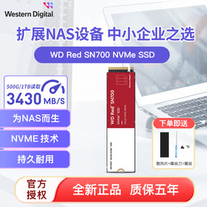 西部数据红盘SN700 nas固态硬盘m.2 pcie3.0 nvme企业级服务器ssd