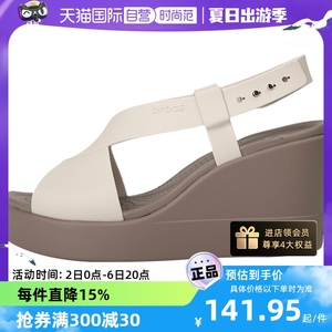【自营】Crocs卡骆驰凉鞋女鞋坡跟休闲鞋206222-16T夏季男鞋系带