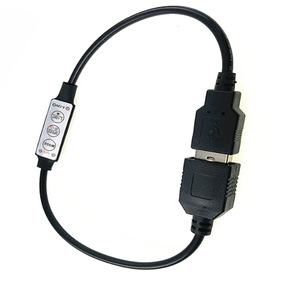 3键USB接头呼吸爆闪警报多功能DC5V单色led灯带迷你调光控制器