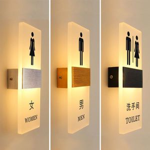 高端卫生间发光门牌大号男女洗手间标志牌标识更衣室LED指示灯