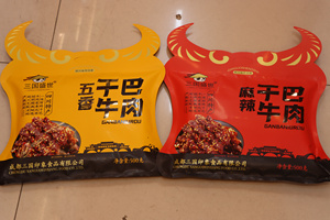 四川成都重庆特产三国印500克麻辣五香干巴牛肉开袋即食