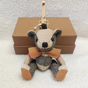 小熊挂件羊绒格子泰迪熊背包风衣蝴蝶结熊送礼品汽车钥匙扣包挂件