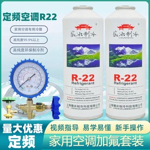 r22制冷剂氟利昂加氟工具定频雪种冷媒氨加注套装表家用空调药水