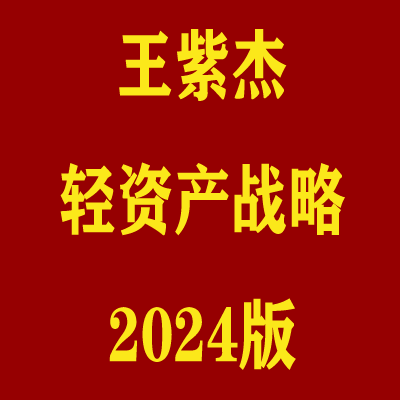 王紫杰轻资产战略战略顶层设计2024书籍课程收费站电子书融资视频