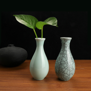 亲居龙泉青瓷小花瓶净水器瓶创意简约时尚家居装饰品摆件个性花器