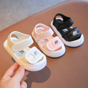 基诺浦0-1-3岁宝宝学步凉鞋机能婴儿鞋软底男女宝宝鞋包头沙滩鞋