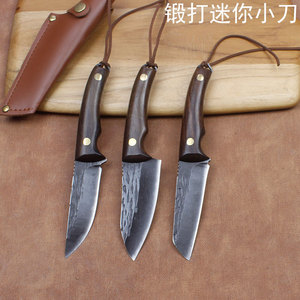 日式手工锻打水果刀不锈钢加厚手把肉手扒肉刀牛排刀内蒙古吃肉刀