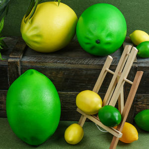 仿真大柠檬假水果蔬菜模型儿童玩电影拍摄道具橱柜展示创意摆件具