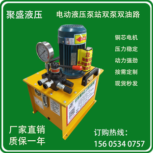 超高压电动液压泵站总成220V380V大流量小型液压机试压泵液压油缸