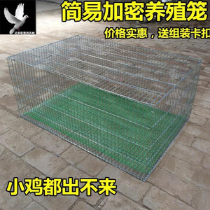 兔笼养殖笼加密加粗鸽子笼鸡笼家用鹌鹑笼镀锌铁丝组装笼运输笼