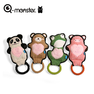 Q-Monster宠物狗狗网球玩具发声玩具结绳耐咬玩具河马大象拉环