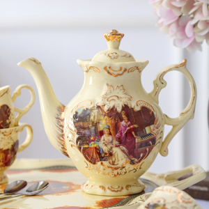 欧式茶具套装带托盘陶瓷英式下午茶咖啡杯套装水杯整套结婚礼物