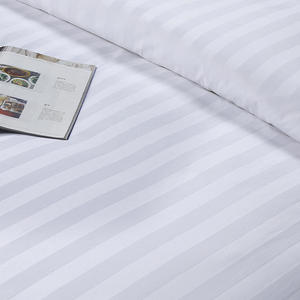 宾馆酒店专用纯白条纹单人床单双人全棉单件床上用品被单2.32.5