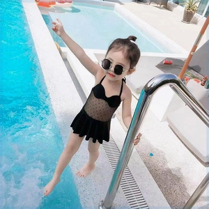 儿童泳衣比基尼2022新款连体泳装公主时尚洋气女童泡温泉可爱宝宝