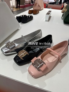 西里意大利代购FERRAGAMO/菲拉格慕新款芭蕾舞鞋方头单鞋平底女鞋