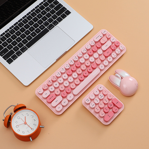 mofii摩天手键鼠无线键盘鼠标套装笔记本女生办公粉色可爱高颜值