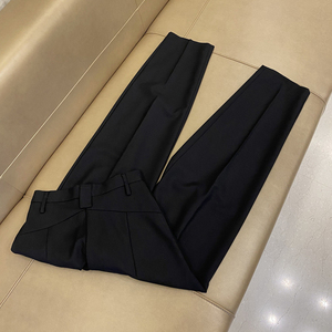 日韩外贸尾货品牌剪标女装~设计感小众垂感宽松显瘦锥形休闲西裤