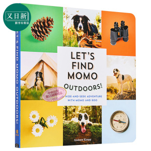 Lets Find Momo Outdoors寻找莫莫2 让我们找到户外的Momo 英文原版纸板书A Hide-and-Seek Adventure with Momo 又日新