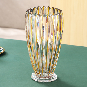 轻奢风玻璃花瓶创意客厅插花现代玄关电视柜餐桌花艺水晶装饰摆件