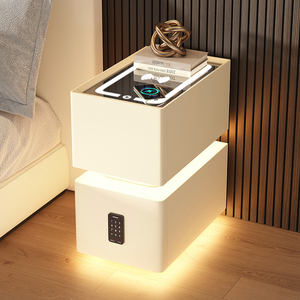 智能床头柜小型2024新款简约现代卧室床边柜轻奢高级感超窄收纳柜