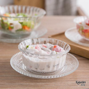 透明玻璃沙拉碗家用创意甜品水果碗耐热米饭小碗厨房餐具碗碟套装