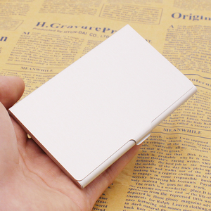 超薄哑光铝合金名片夹便携式创意名片盒可定制logo商务实用礼品